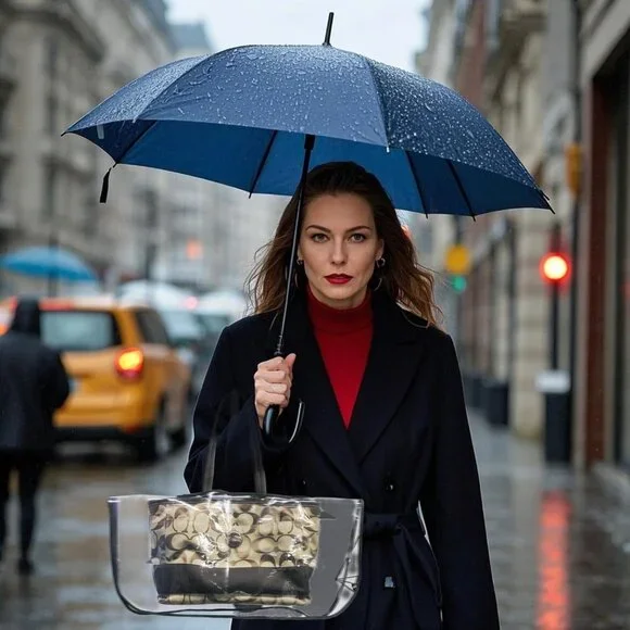 Buy Now Transparent PVC Rain Cover for Handbags - Square or Rectangle - Picture 1 of 10